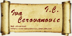 Iva Cerovanović vizit kartica